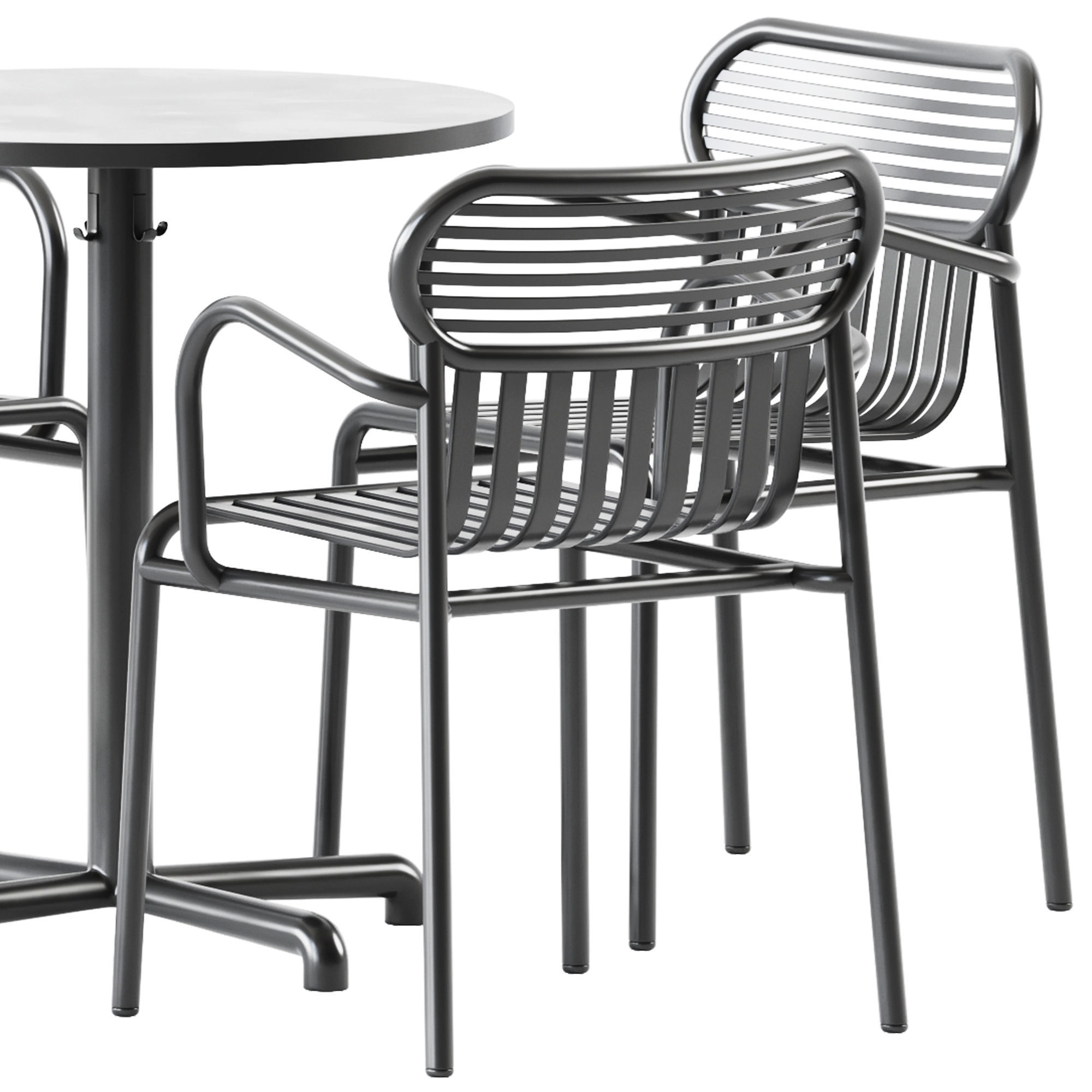 Ikea Stensele Round Table and Week-end Chair by Petite Friture 3D model_3