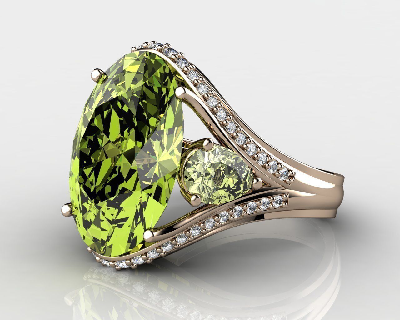 Exquisite Gemstone Rings 3D print model_3