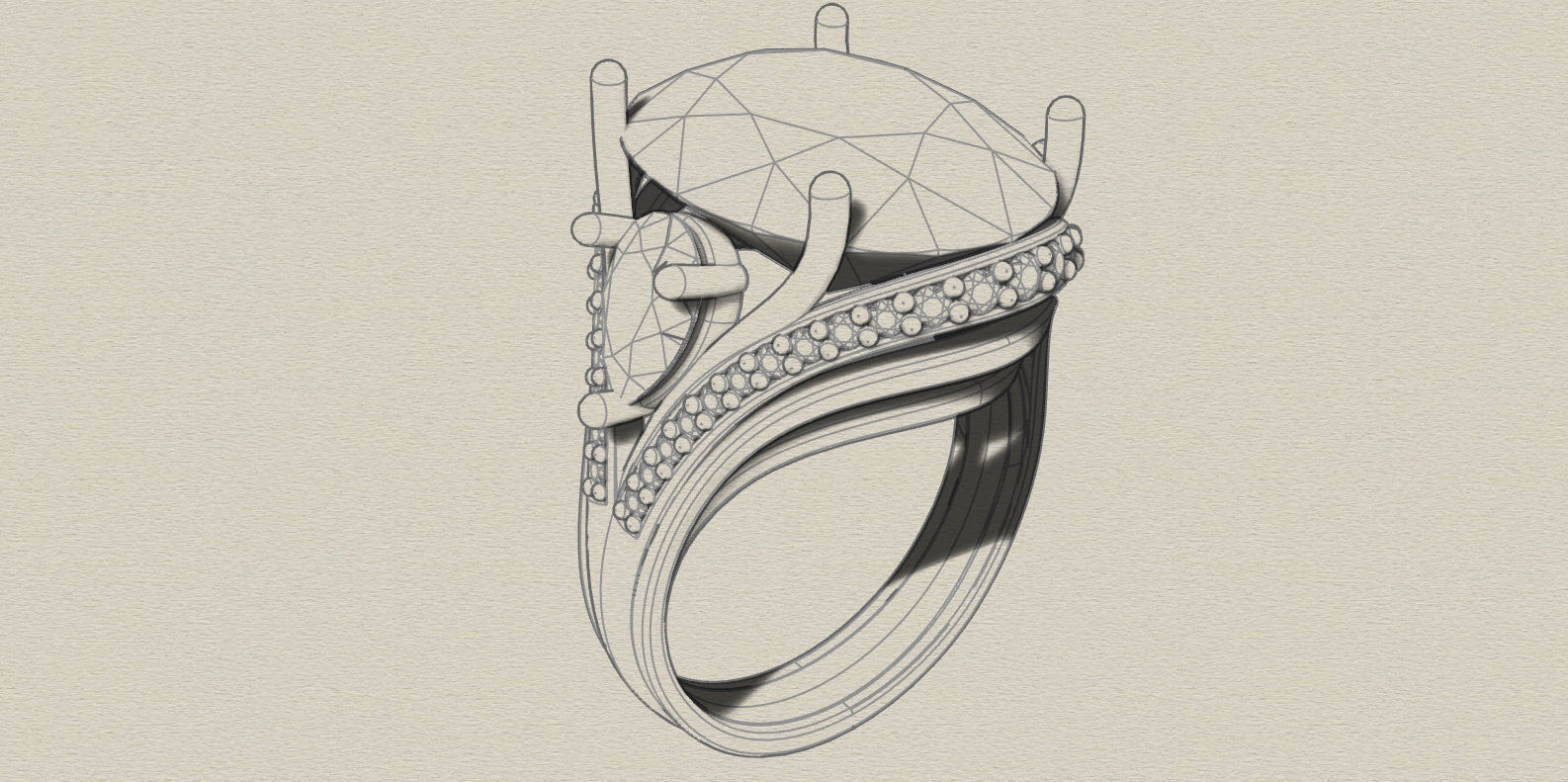 Exquisite Gemstone Rings 3D print model_10