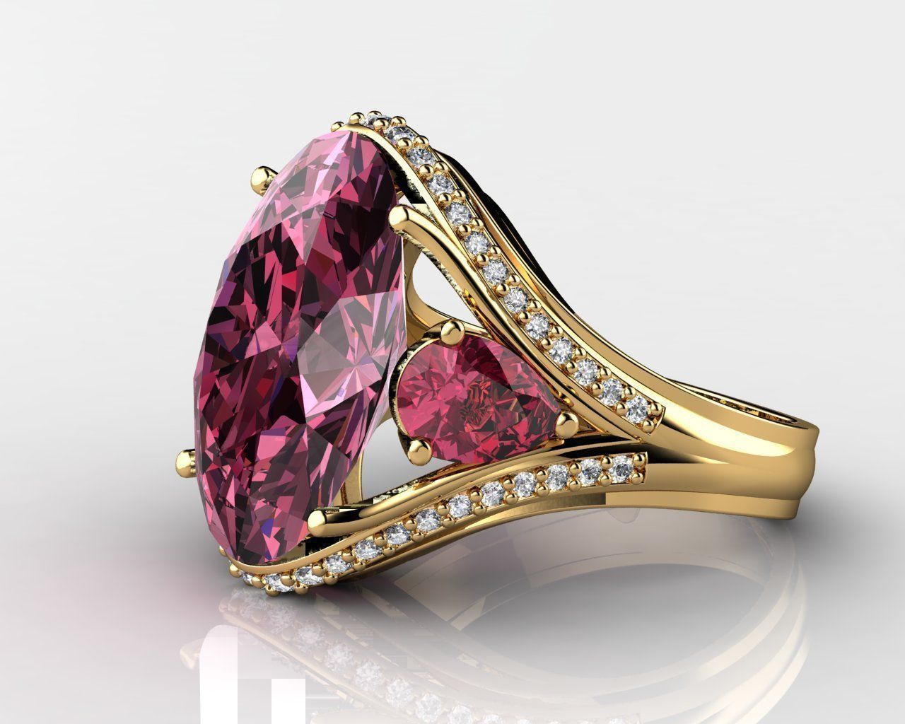 Exquisite Gemstone Rings 3D print model_5