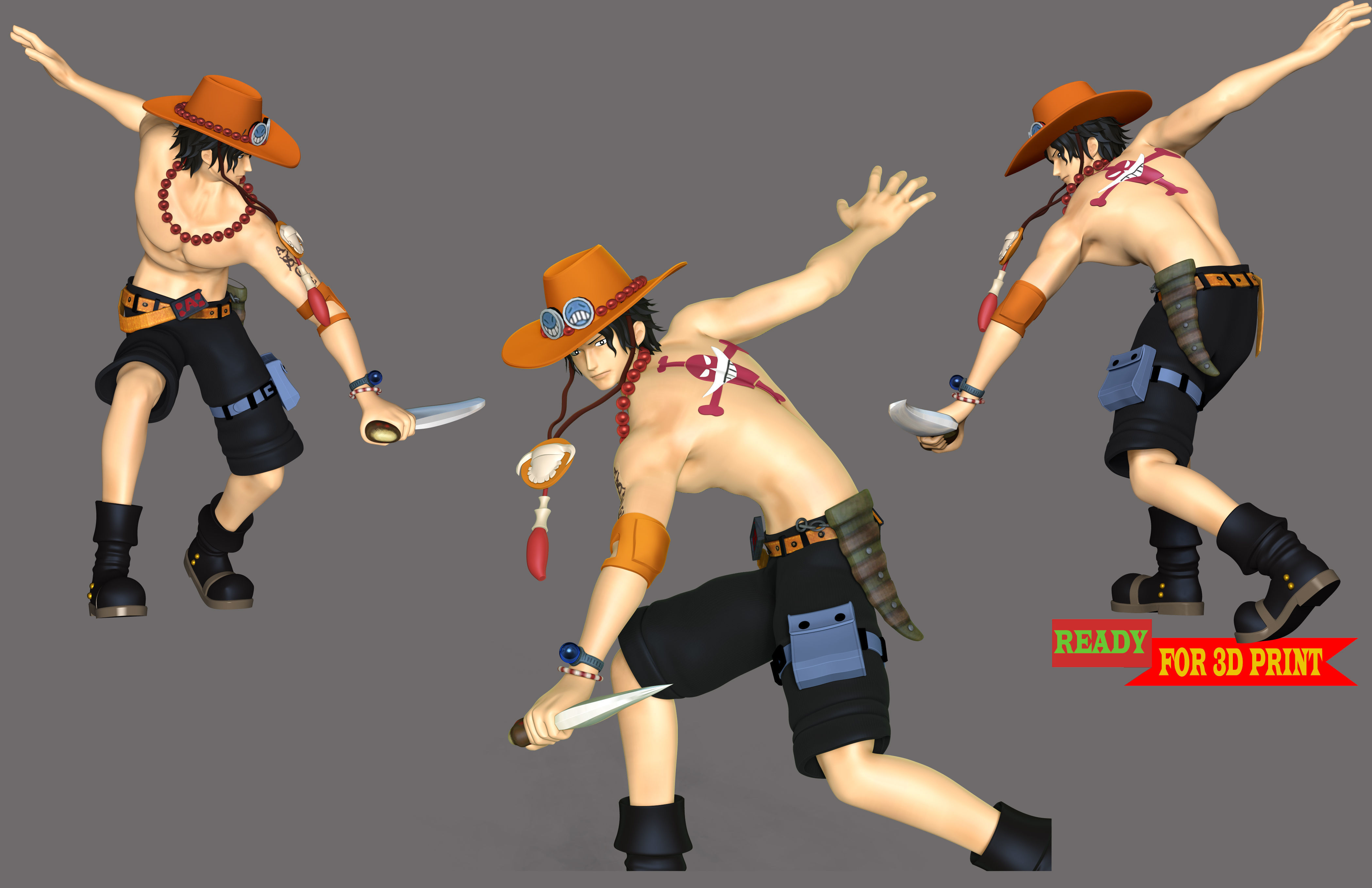 Portgas D-Ace - One Piece 3D print model_2
