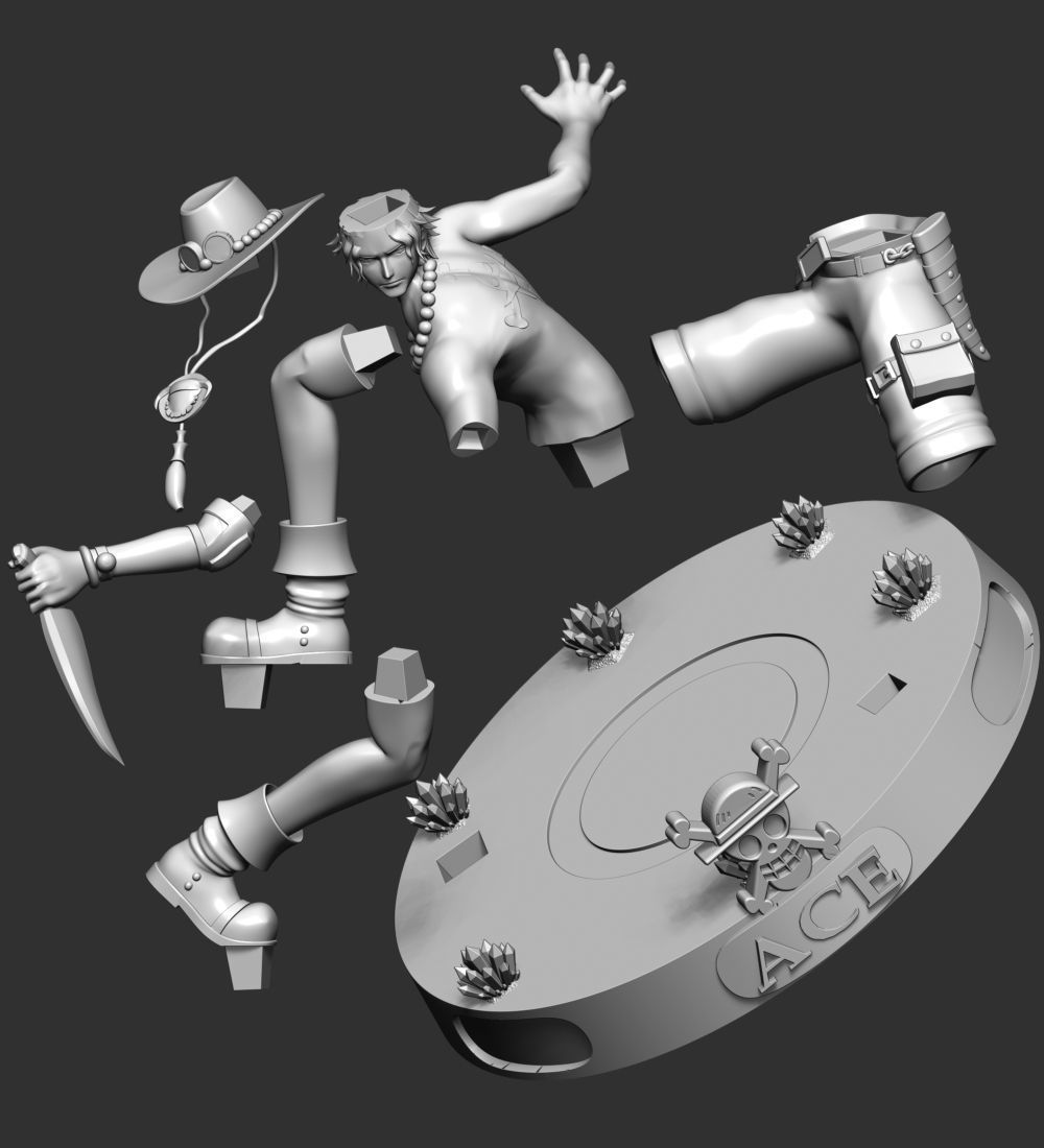 Portgas D-Ace - One Piece 3D print model_19