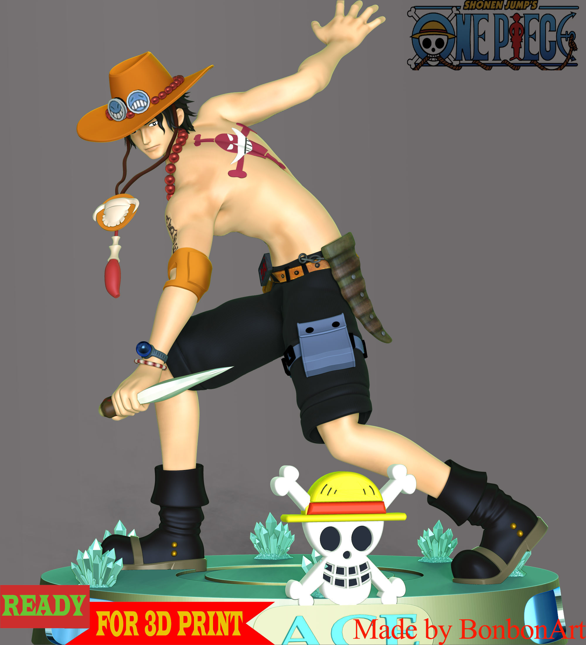 Portgas D-Ace - One Piece 3D print model_1