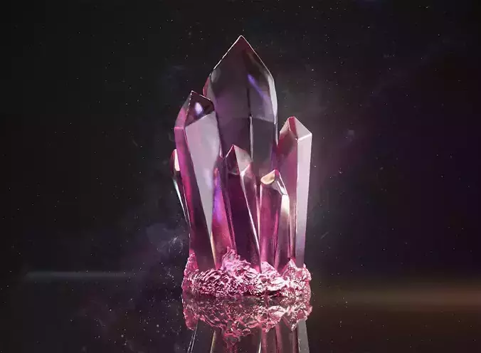 THE CRYSTAL CLUSTER - GEMSTONE - QUARTZ - AMETHYST - ROCK 3D print model
