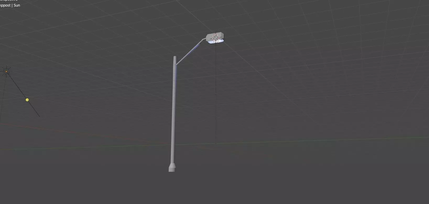 Lamppost simple Free low-poly 3D model