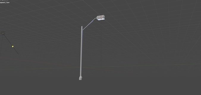 Lamppost simple Free low-poly 3D model