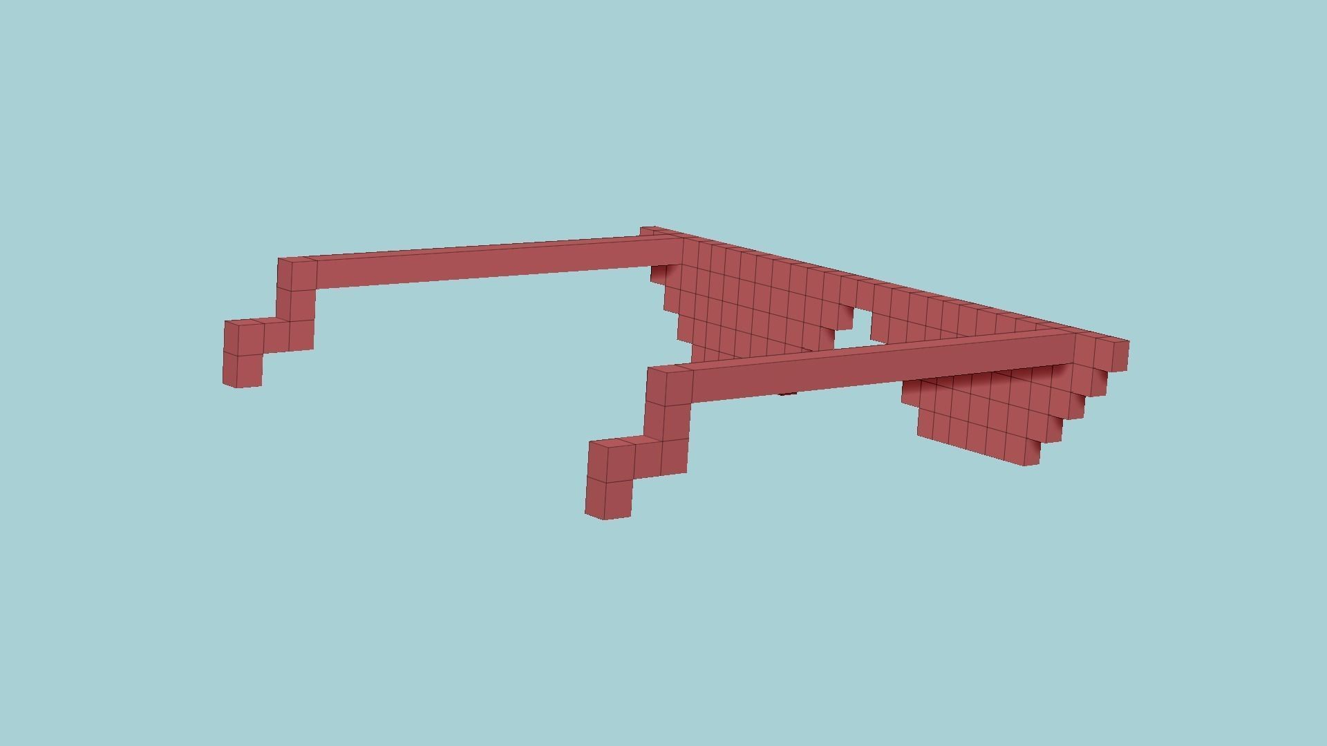 Deal With It Sunglass CGI 02 Transparent - Character Design Low-poly 3D model_16