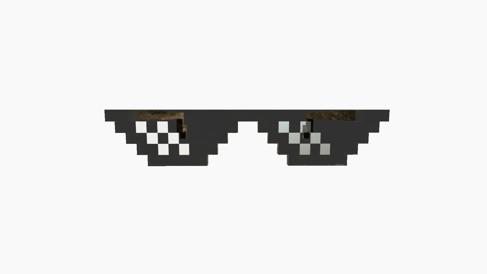 Deal With It Sunglass CGI 02 Transparent - Character Design Low-poly 3D model_1