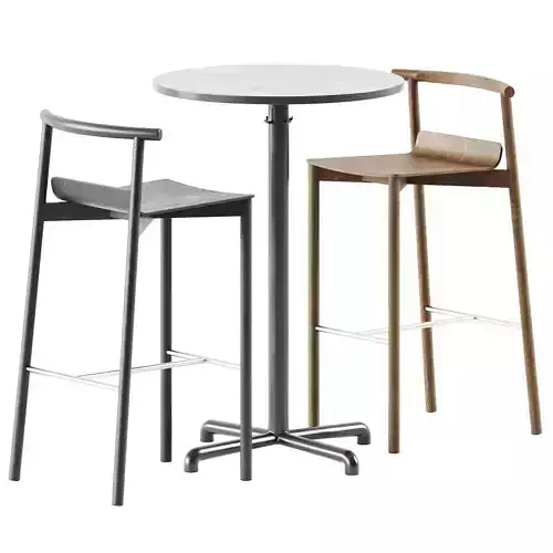 Ikea Stensele High Round Table and Wox Bar Stool by Artu