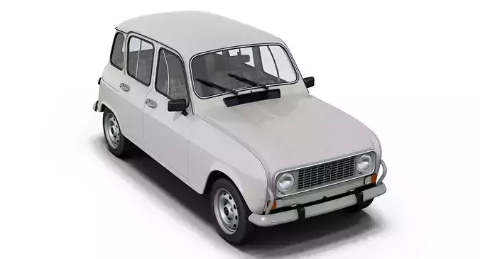 Renault 4 old car 3D model