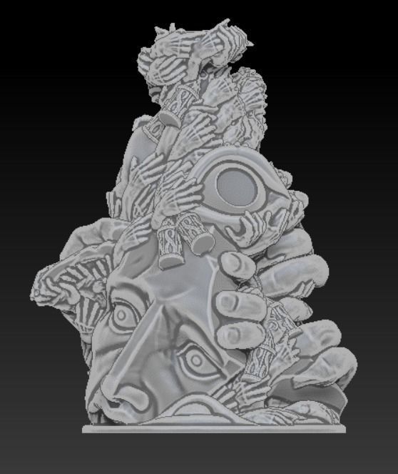 Kingdom Death Monster - The Hand Base 3D print model_3