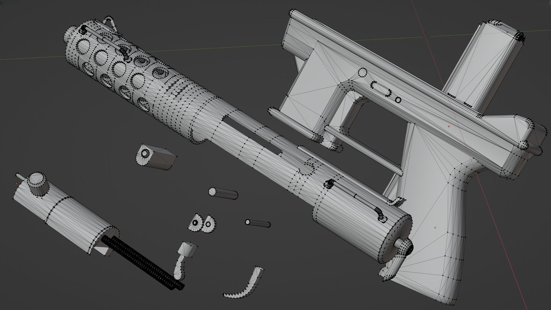 TEC 9 Low Poly Low-poly 3D model_6