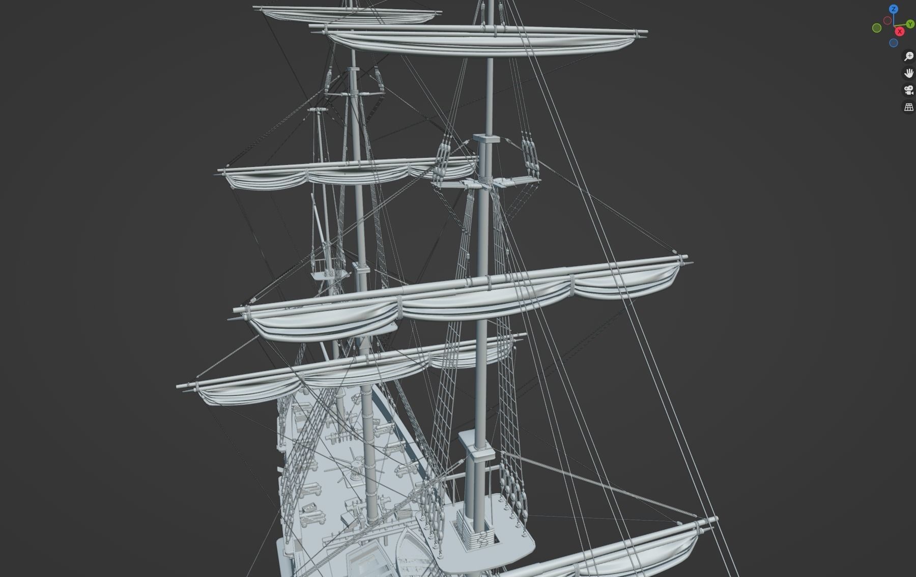 PBR-Endeavour sailing frigate  3D model_49