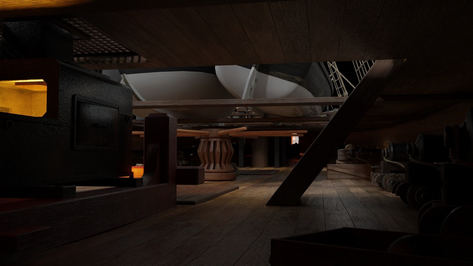 PBR-Endeavour sailing frigate  3D model_27