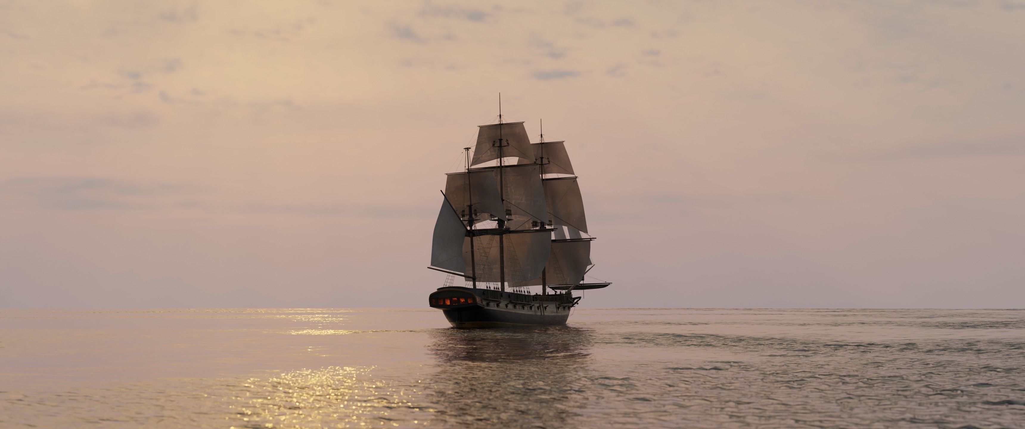 PBR-Endeavour sailing frigate  3D model_4