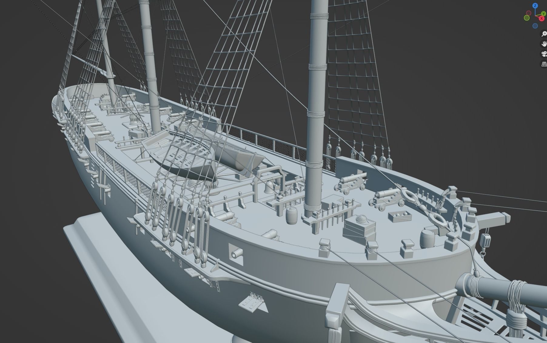 PBR-Endeavour sailing frigate  3D model_50