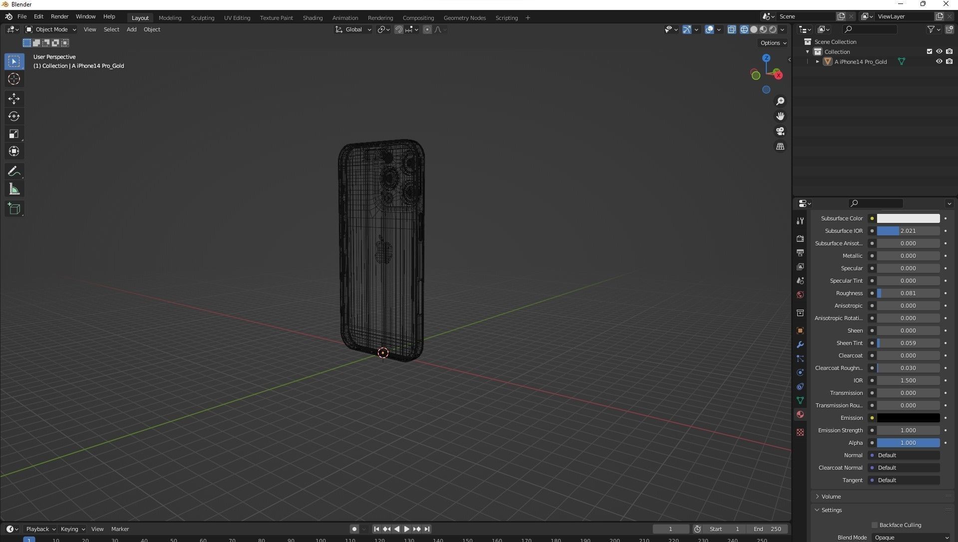 Apple iPhone 14 Pro All color Low-poly 3D model_63