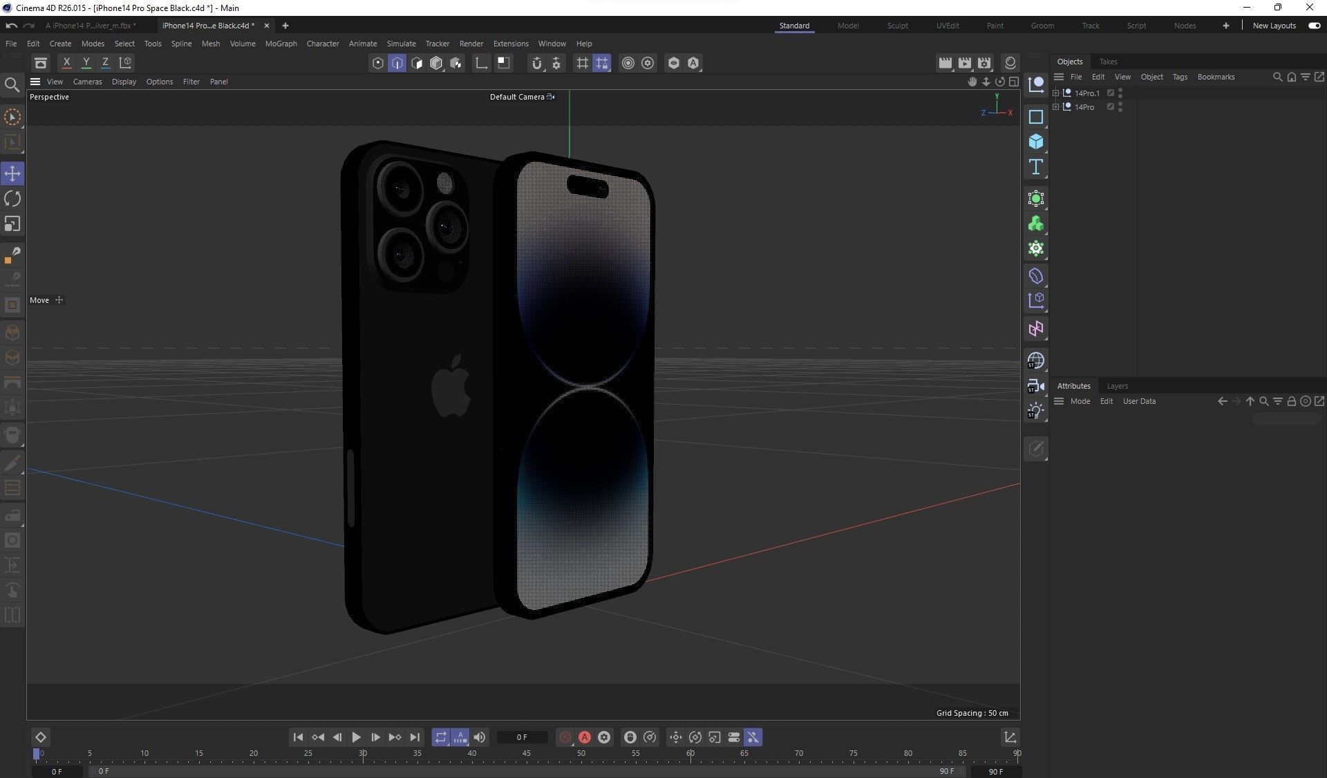 Apple iPhone 14 Pro All color Low-poly 3D model_56