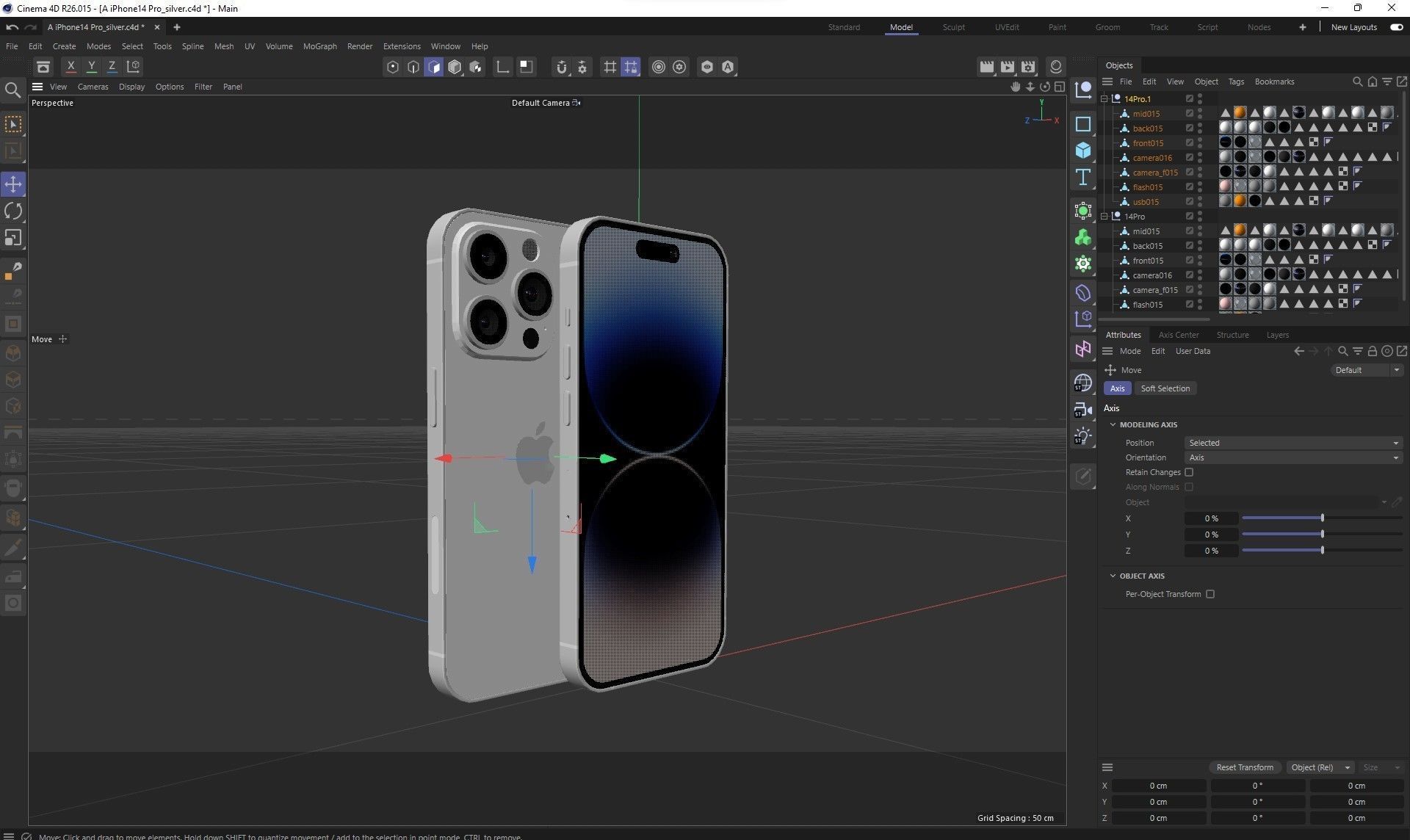 Apple iPhone 14 Pro All color Low-poly 3D model_57