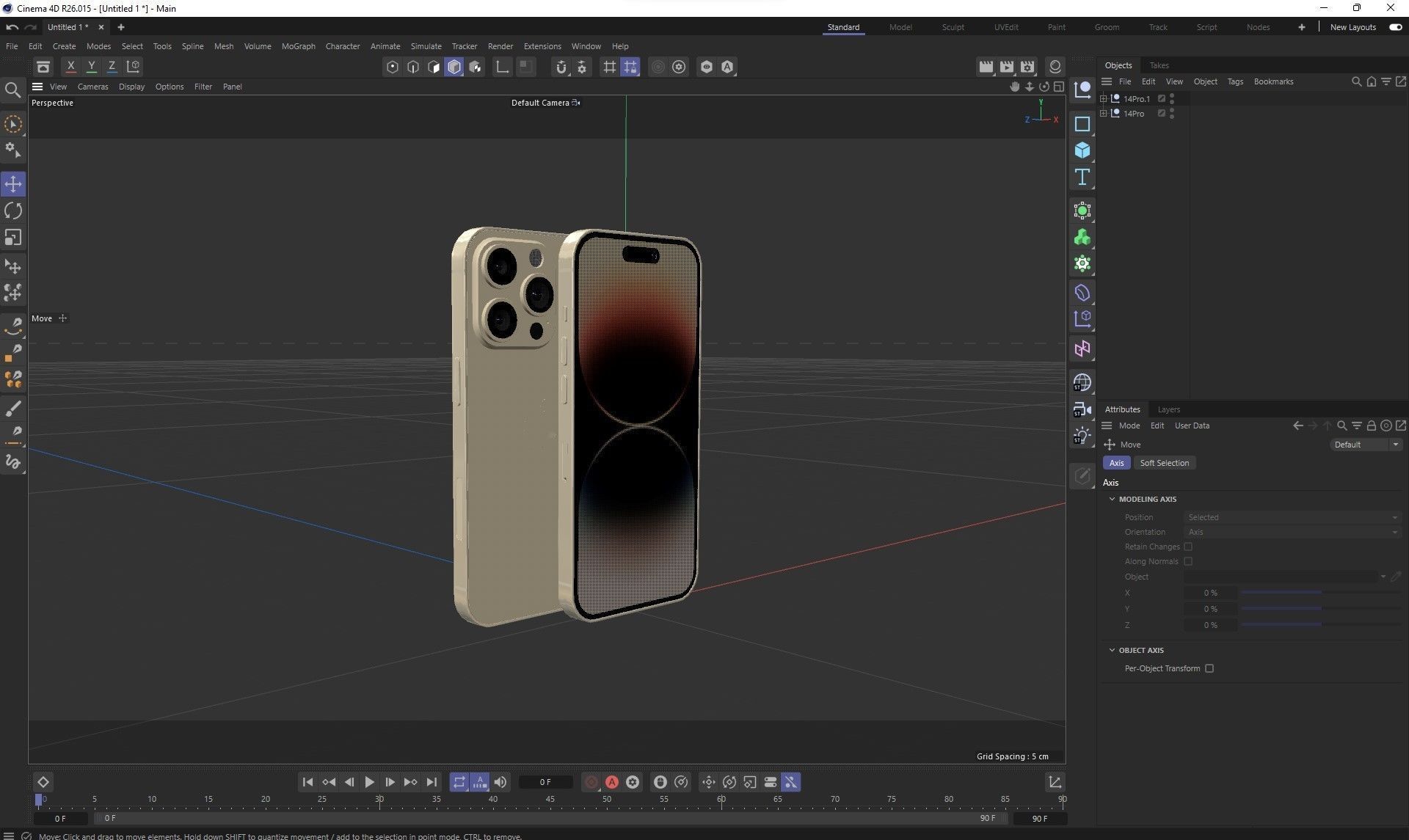 Apple iPhone 14 Pro All color Low-poly 3D model_59
