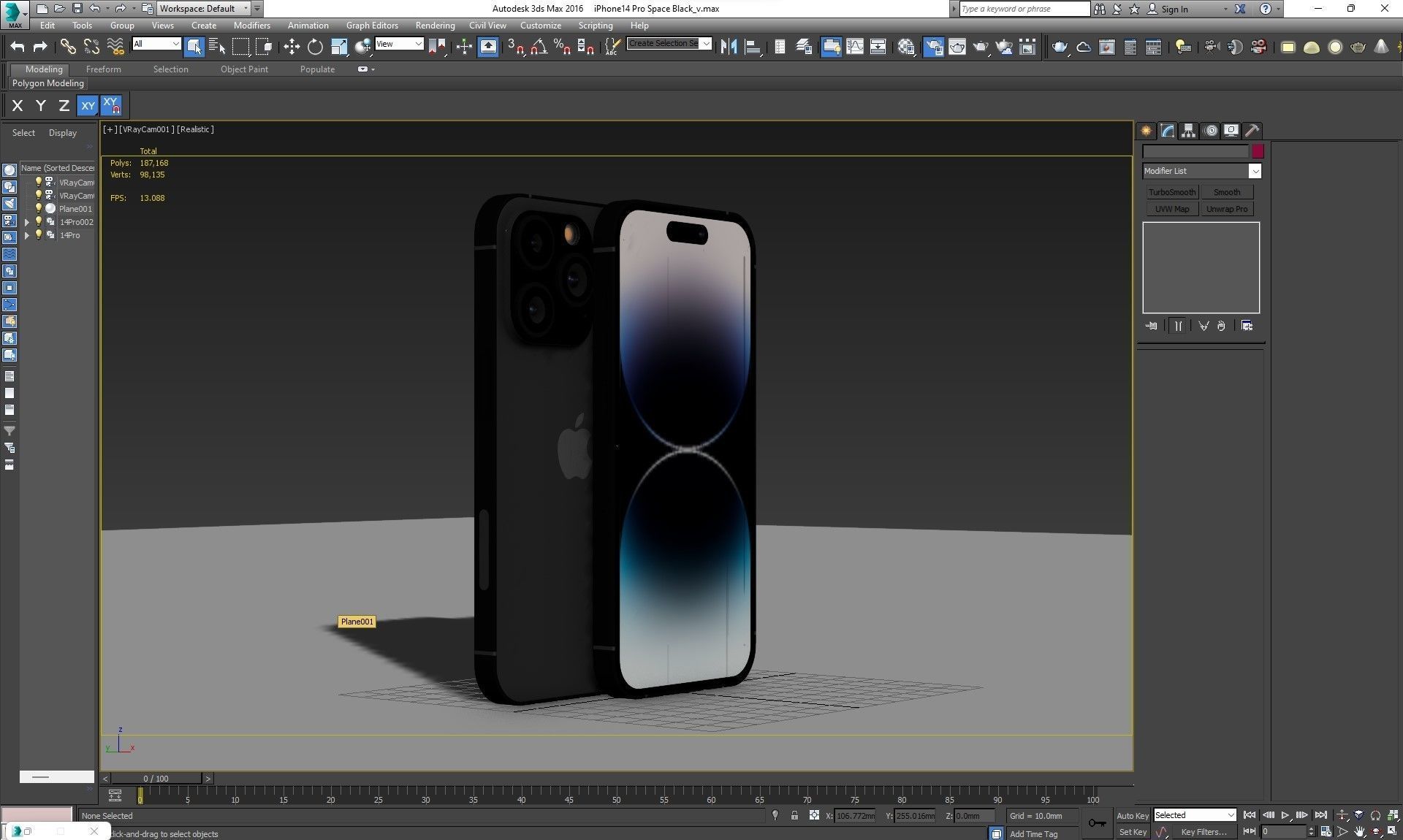 Apple iPhone 14 Pro All color Low-poly 3D model_68