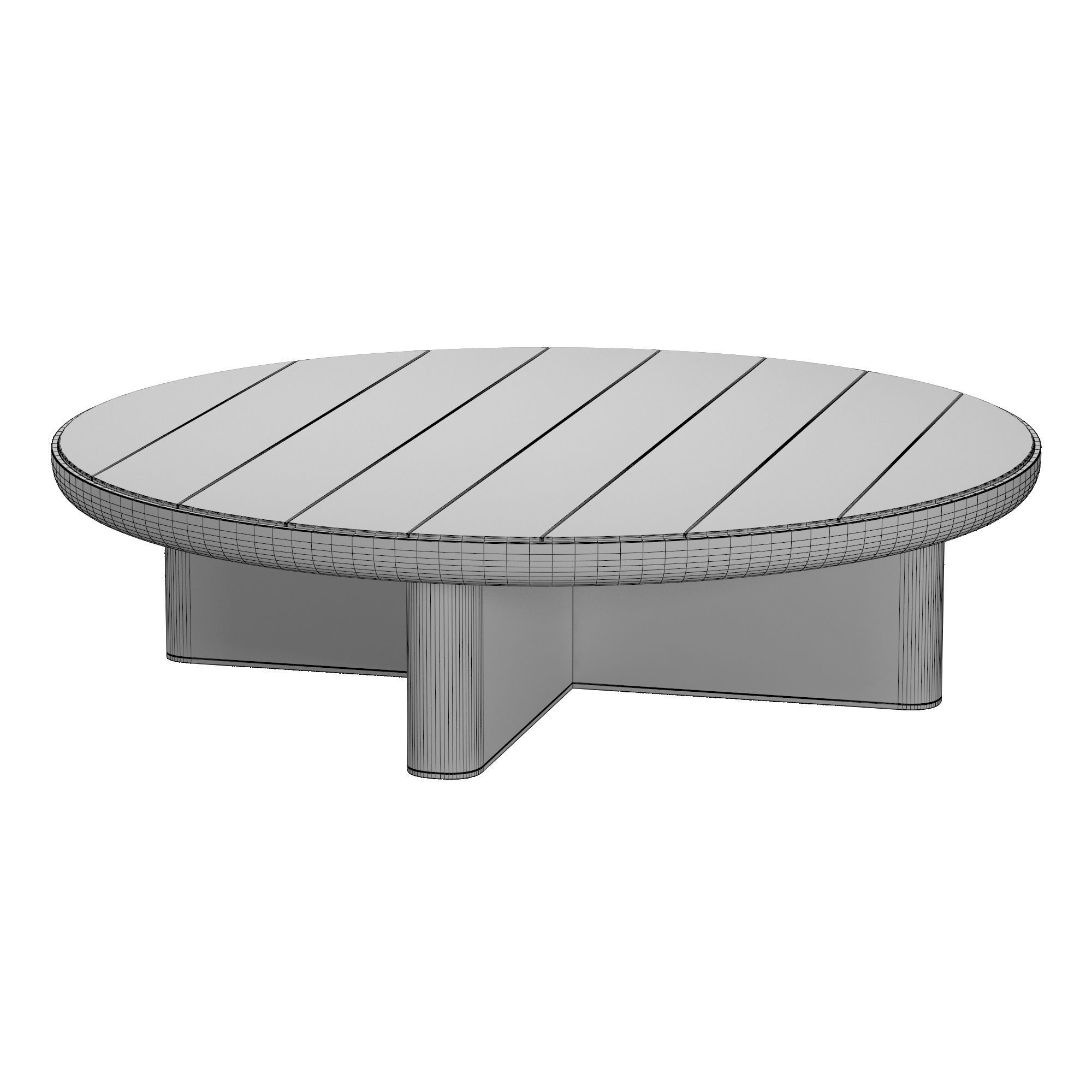 Cala Centre Table Teak 135 Kettal 3D model_6