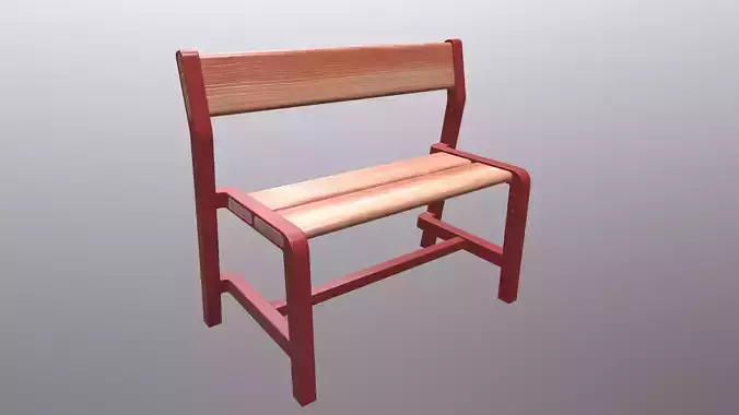 50348668 IKEA CHILDRENS BENCH YPPERLIG-BEECH RED