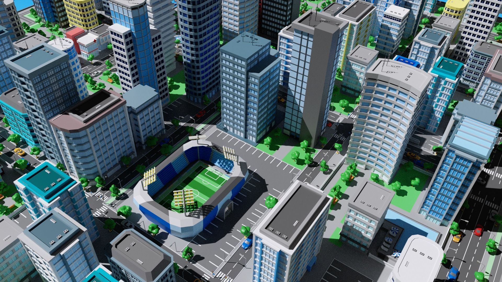 City 2 Metropolis Low-poly 3D model_12