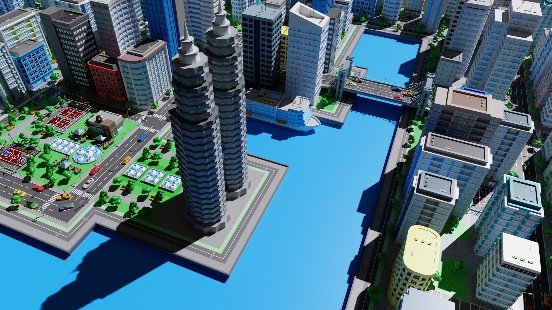 City 2 Metropolis Low-poly 3D model_13
