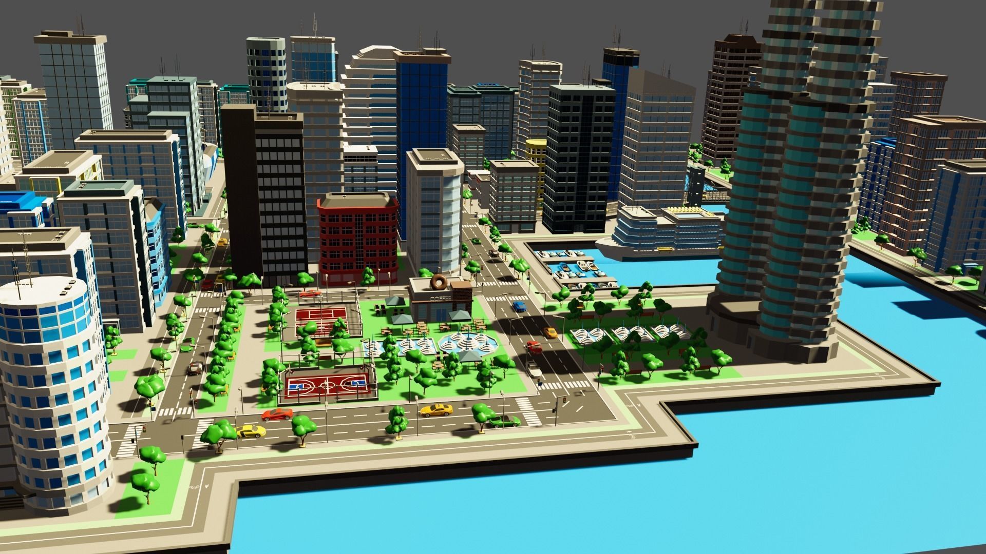 City 2 Metropolis Low-poly 3D model_14