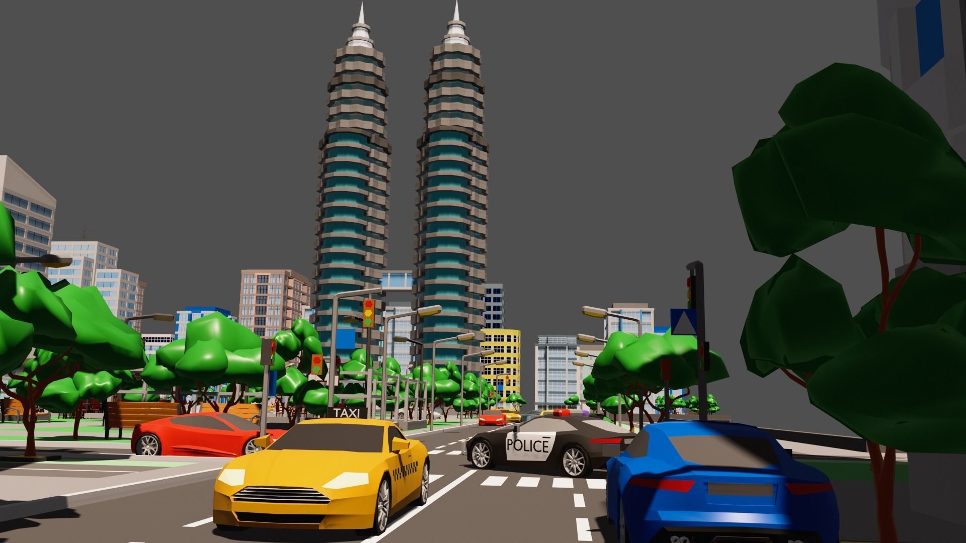 City 2 Metropolis Low-poly 3D model_2