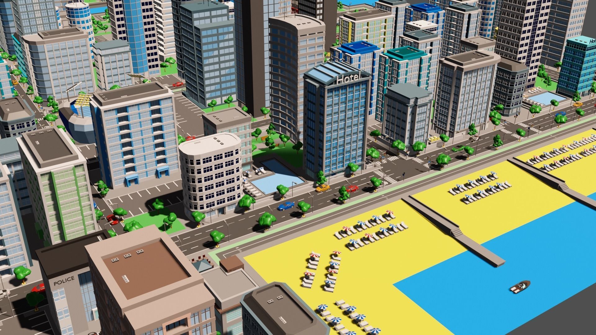 City 2 Metropolis Low-poly 3D model_10