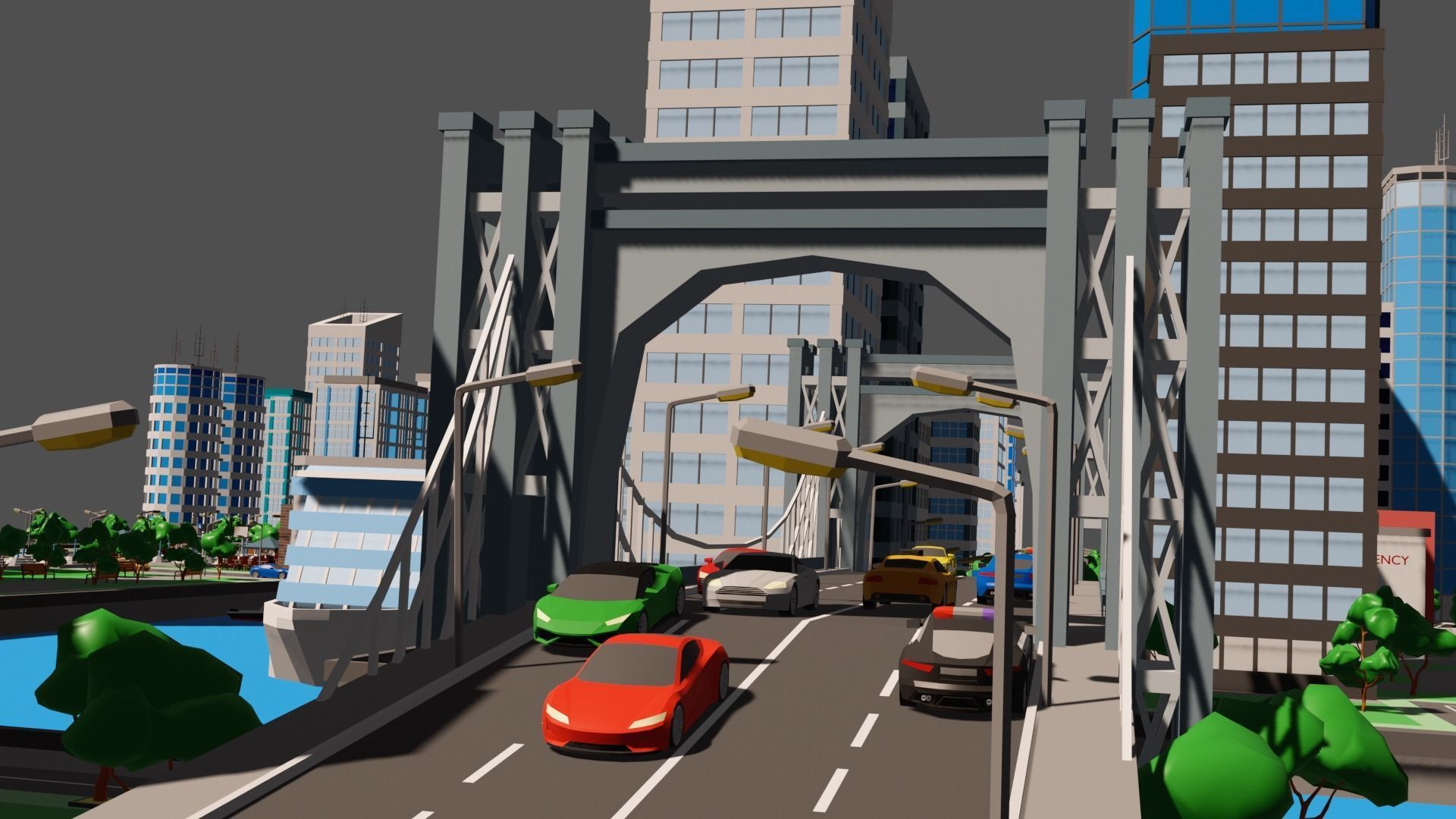 City 2 Metropolis Low-poly 3D model_7