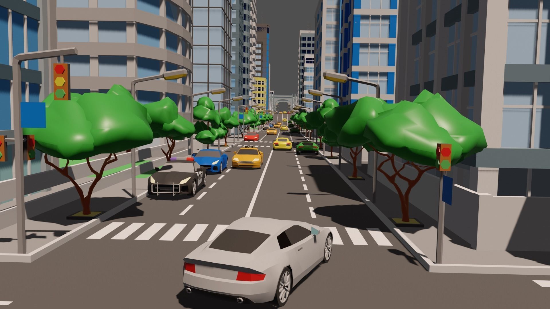 City 2 Metropolis Low-poly 3D model_1