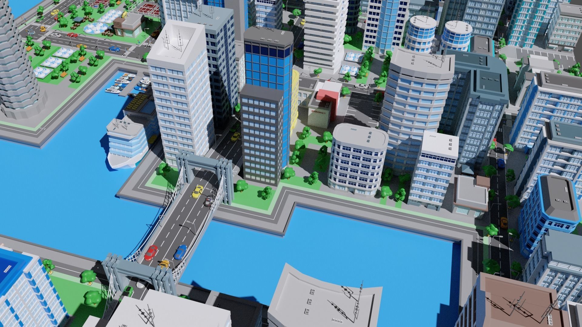 City 2 Metropolis Low-poly 3D model_11