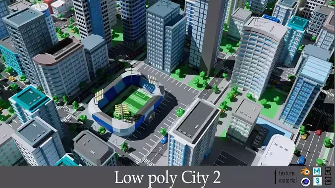 City 2 Metropolis  Low-poly 3D model