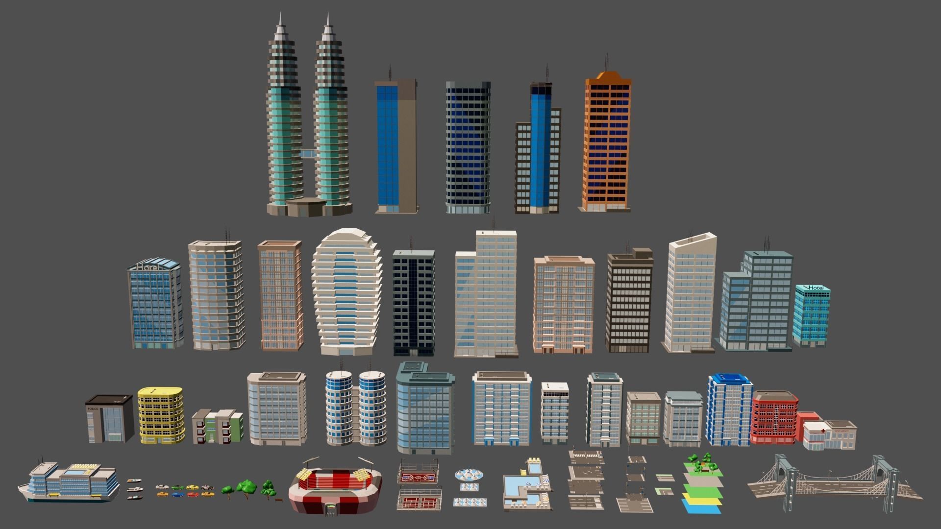 City 2 Metropolis Low-poly 3D model_18
