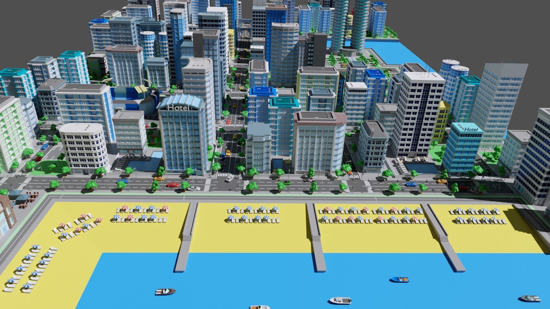 City 2 Metropolis Low-poly 3D model_16