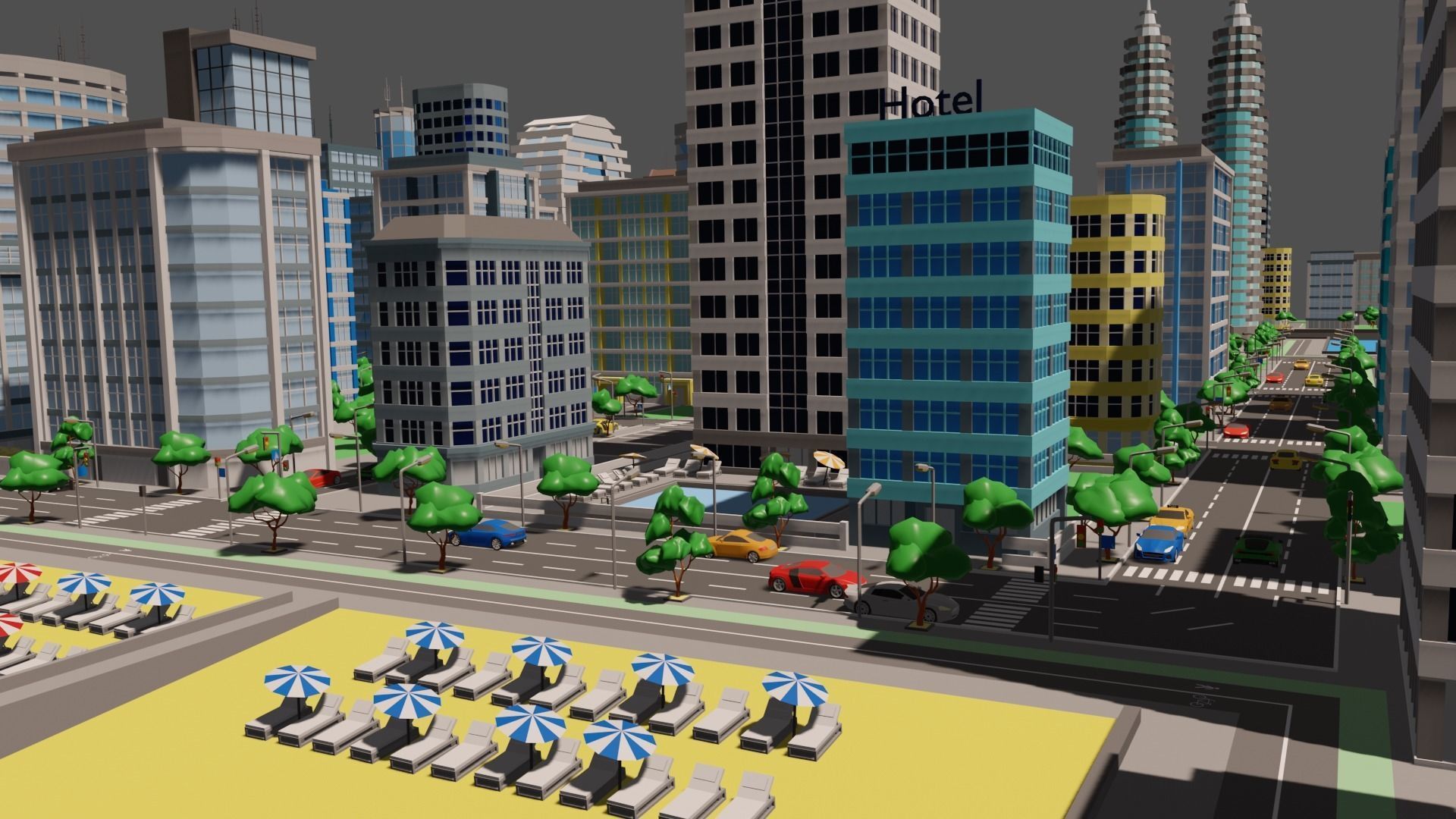 City 2 Metropolis Low-poly 3D model_6