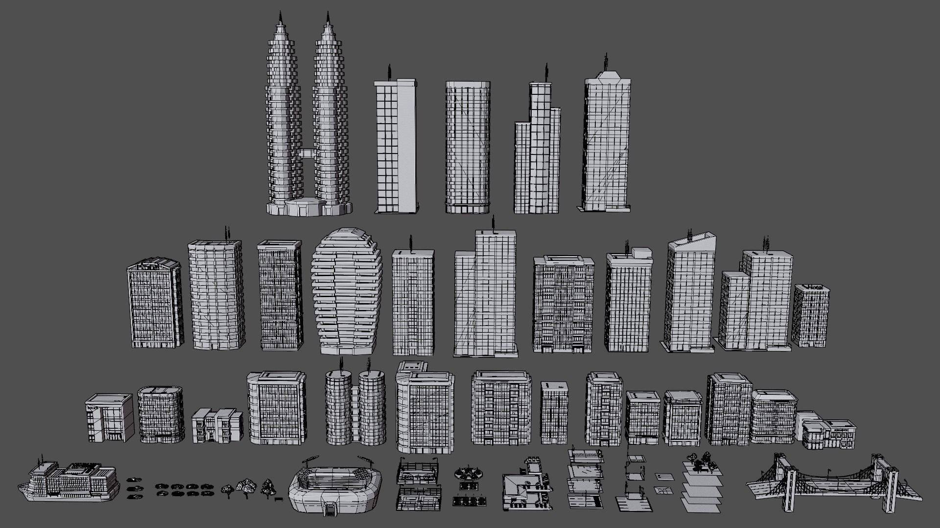 City 2 Metropolis Low-poly 3D model_19