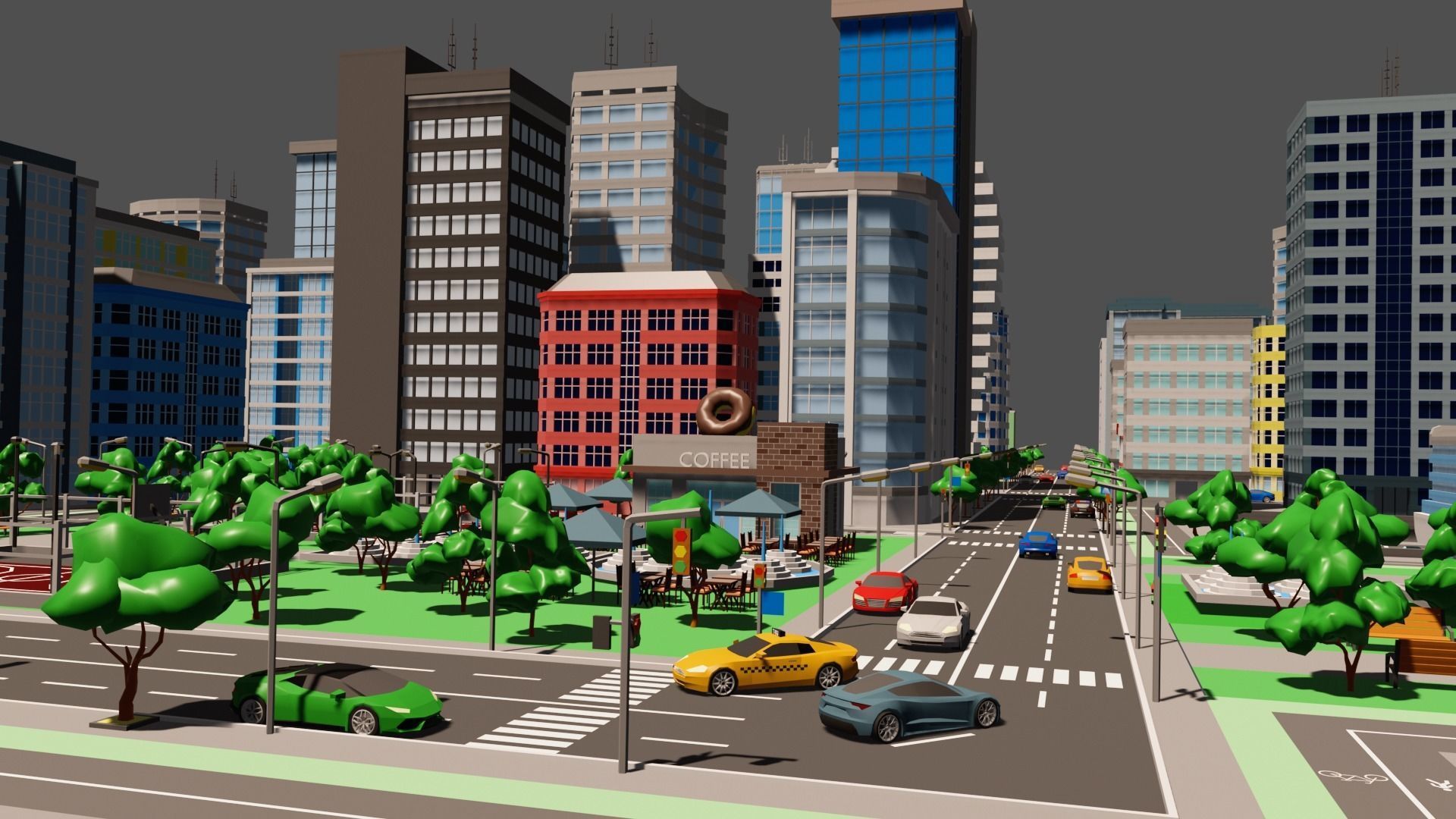 City 2 Metropolis Low-poly 3D model_3