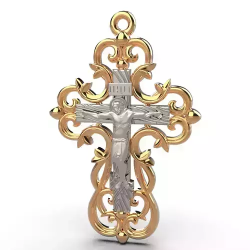 Openwork cross 3D print model