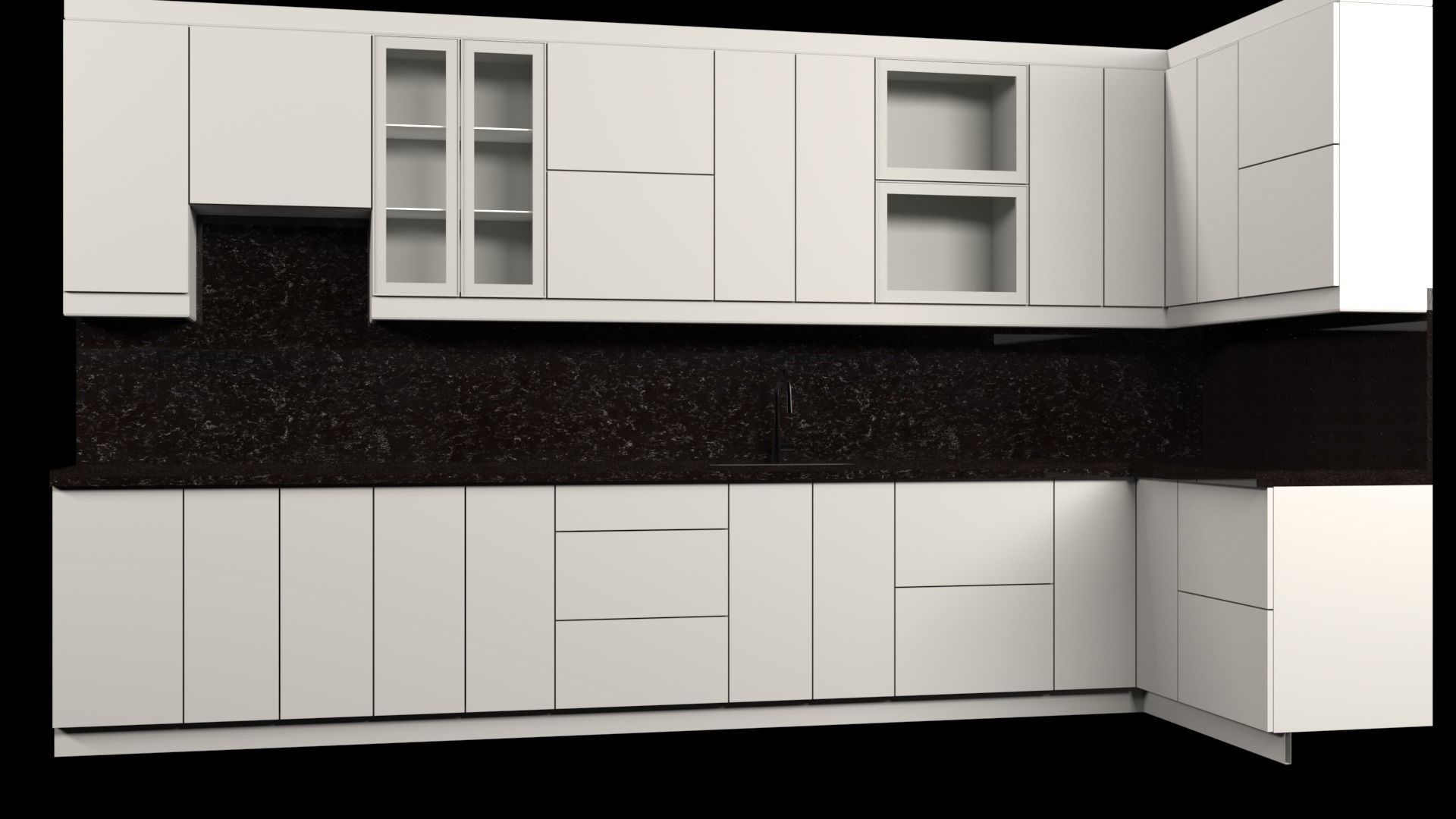 modern kitchen model 3D model_1