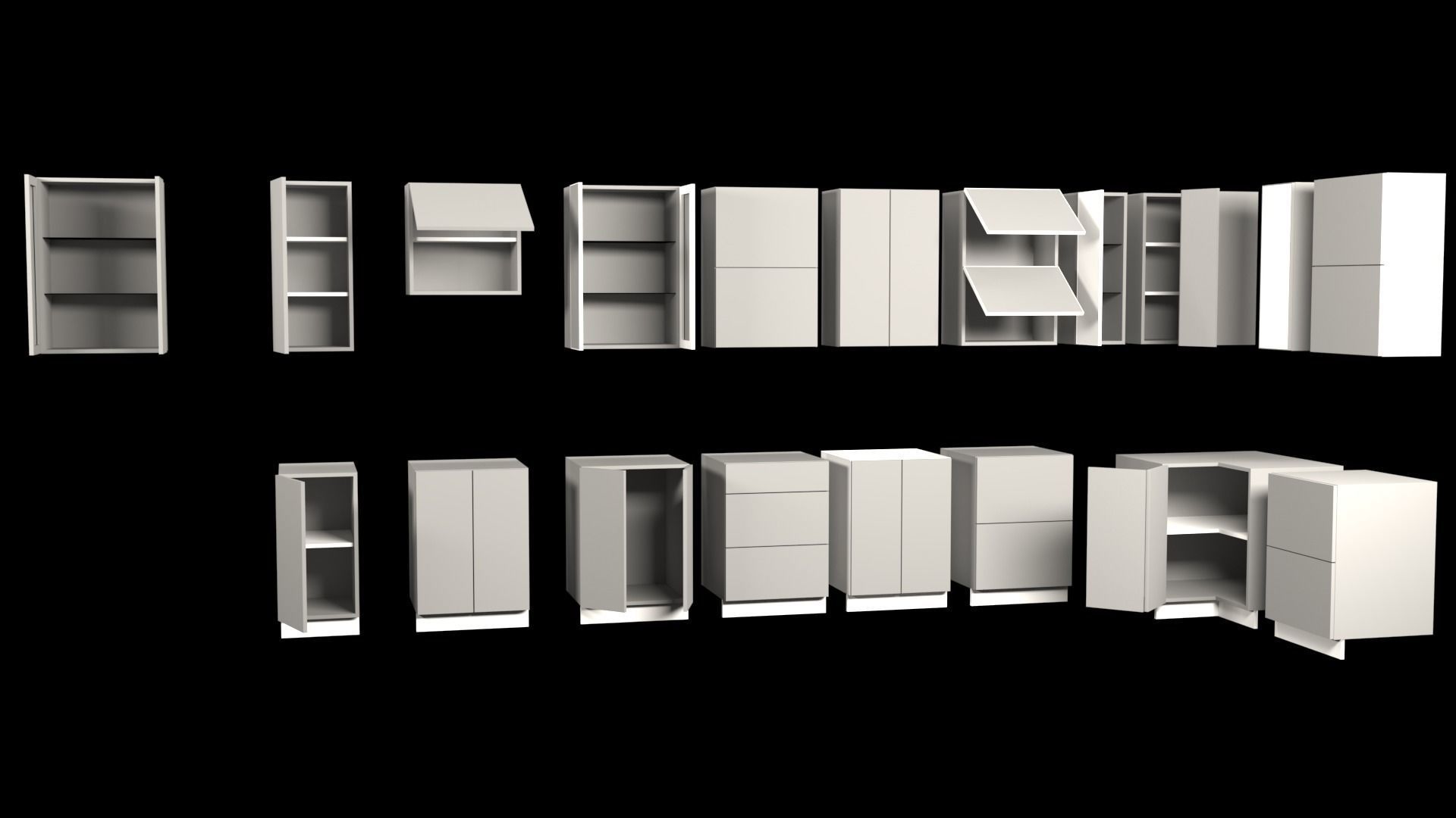 modern kitchen model 3D model_5