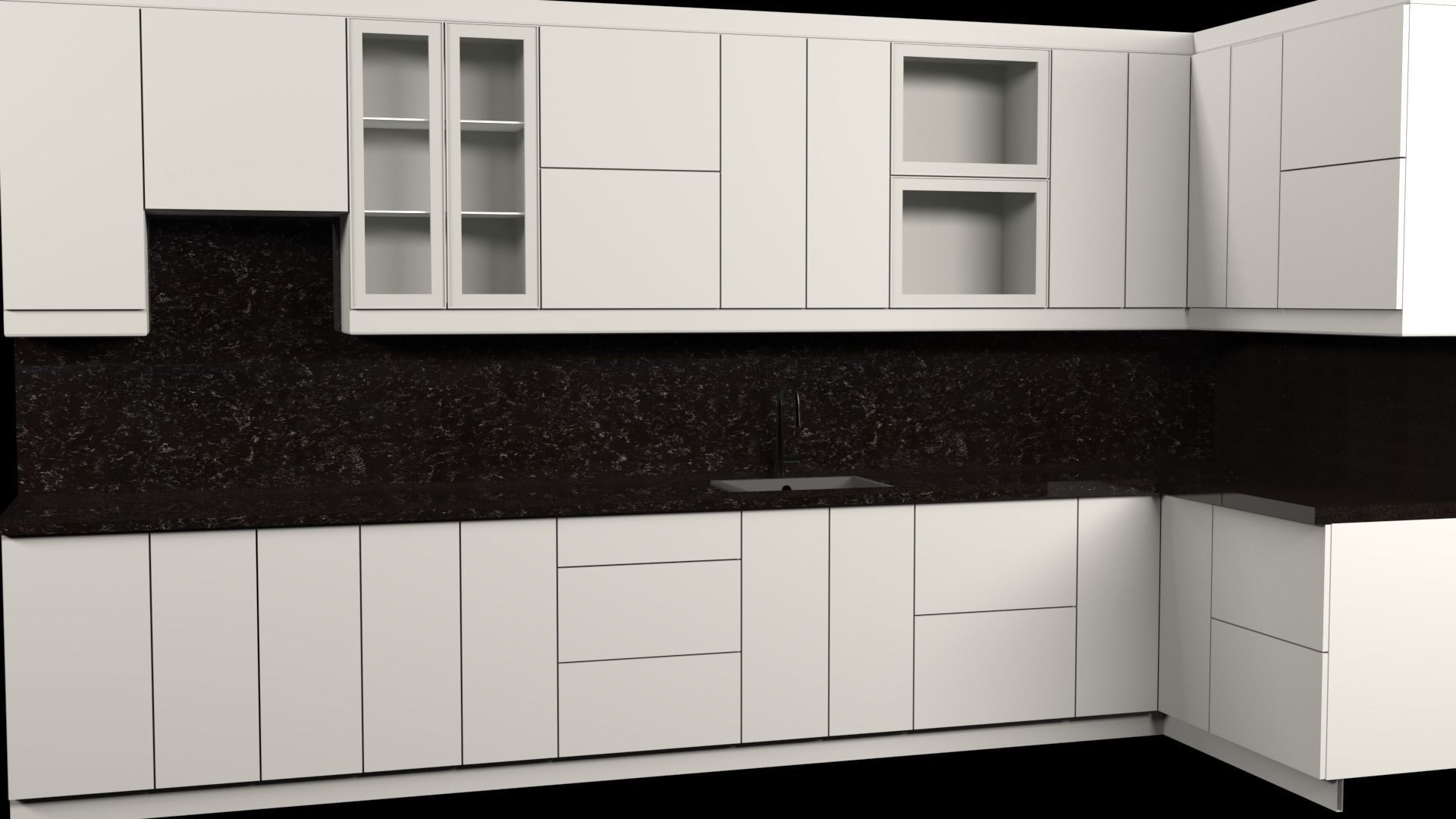 modern kitchen model 3D model_2