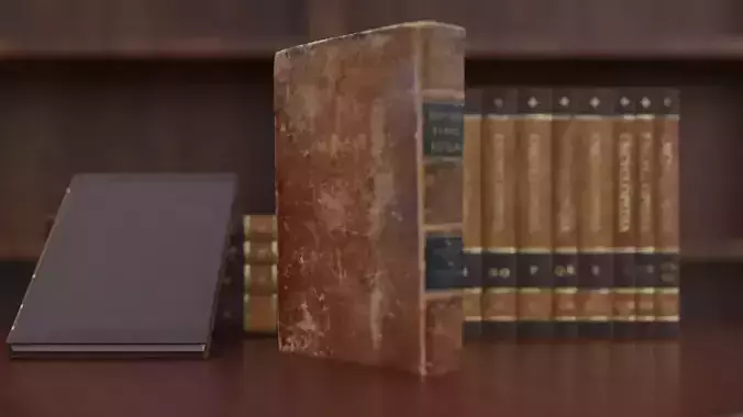 Calvinistic Family Library Antique Book 3D model