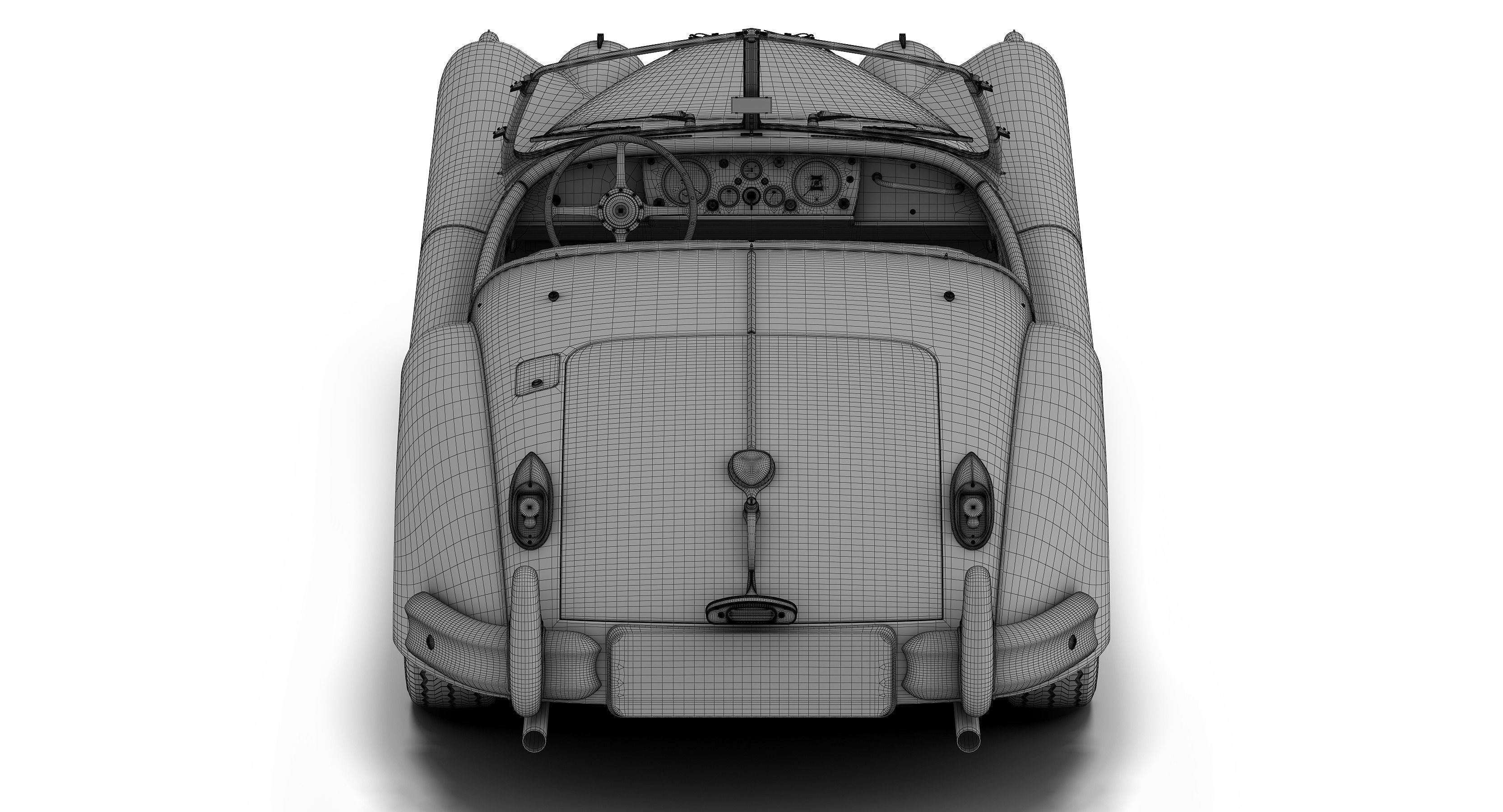 Jaguar XK140 OTS 3D model_7