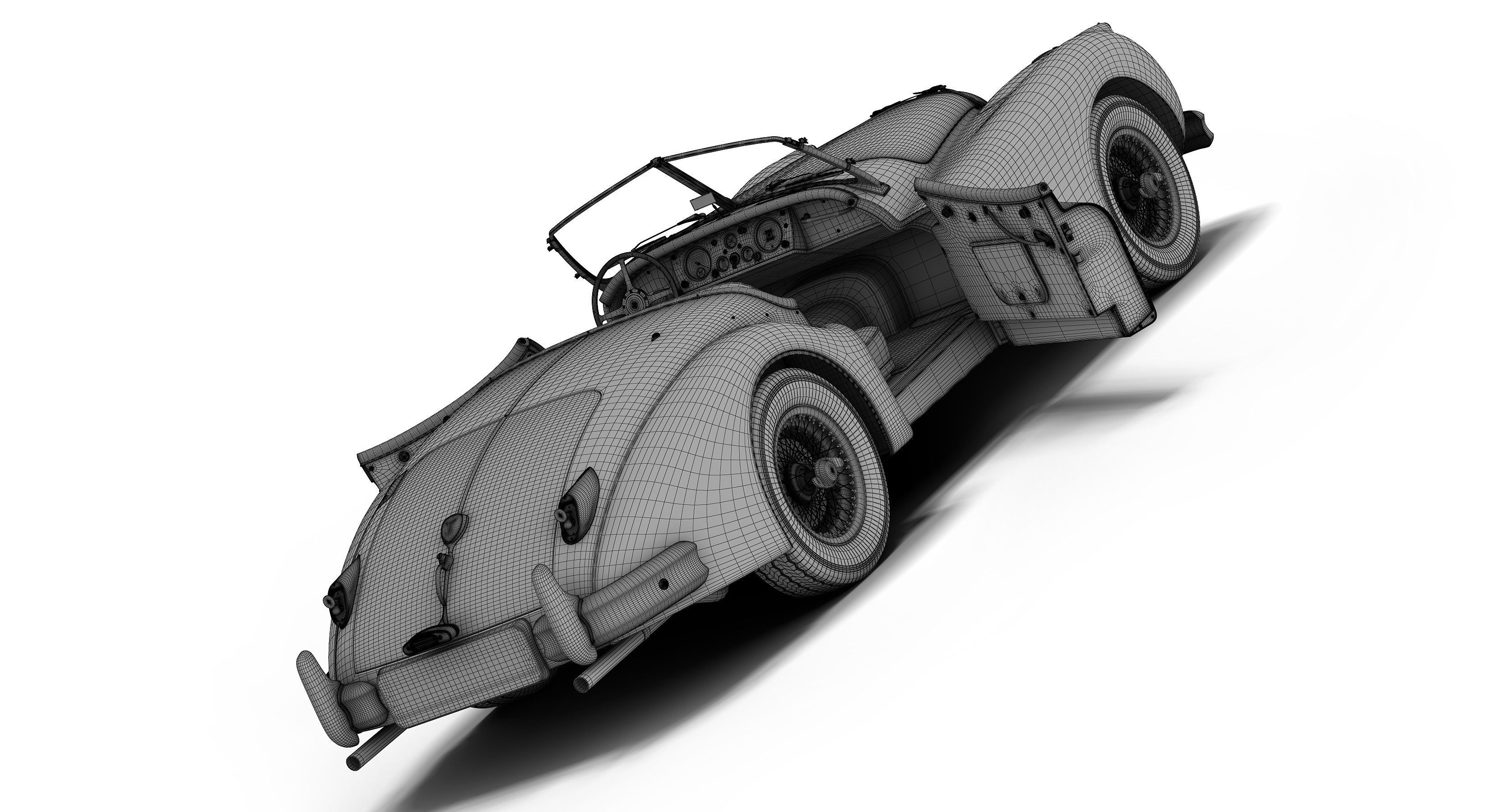 Jaguar XK140 OTS 3D model_5