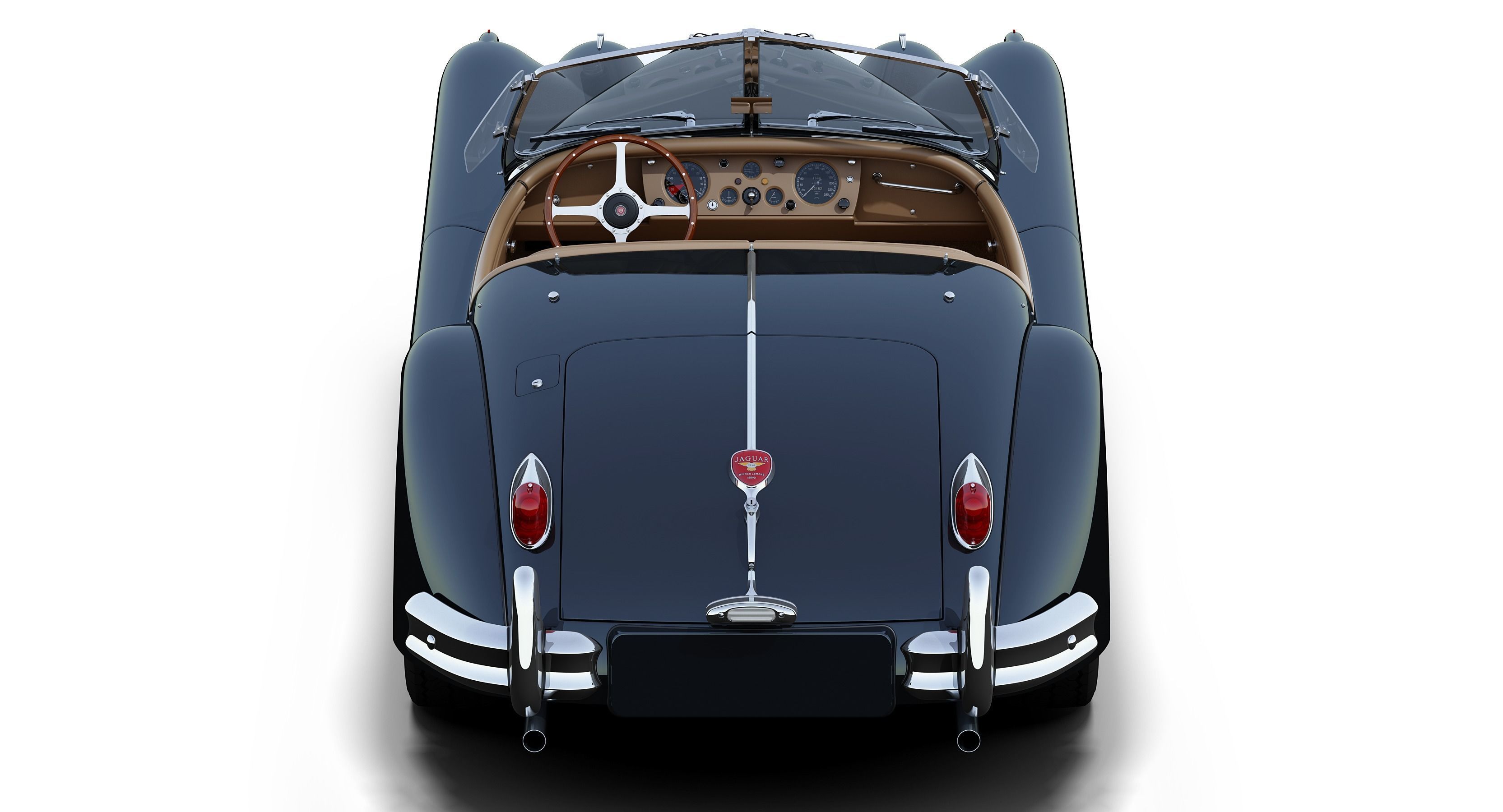 Jaguar XK140 OTS 3D model_6