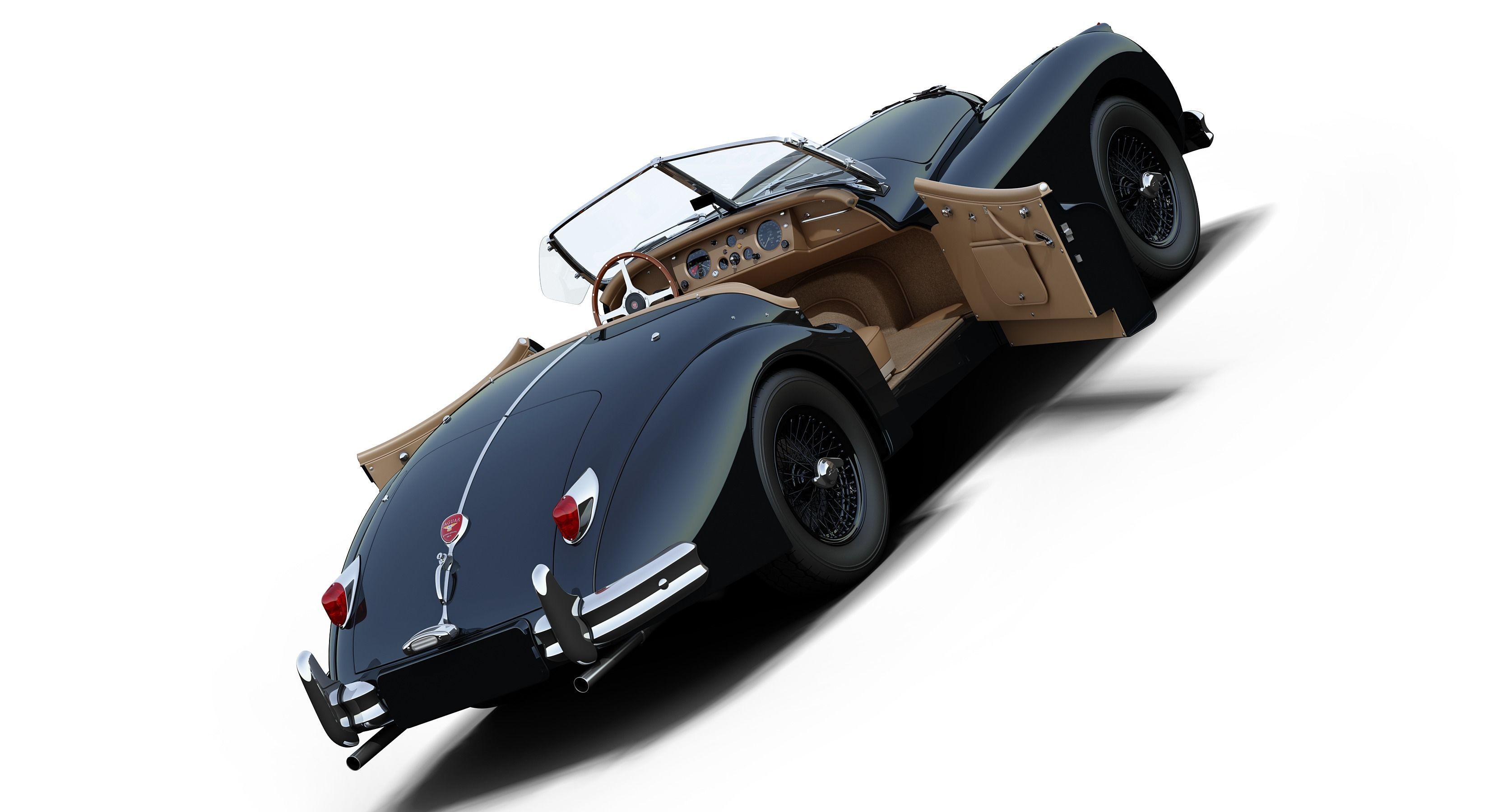 Jaguar XK140 OTS 3D model_4